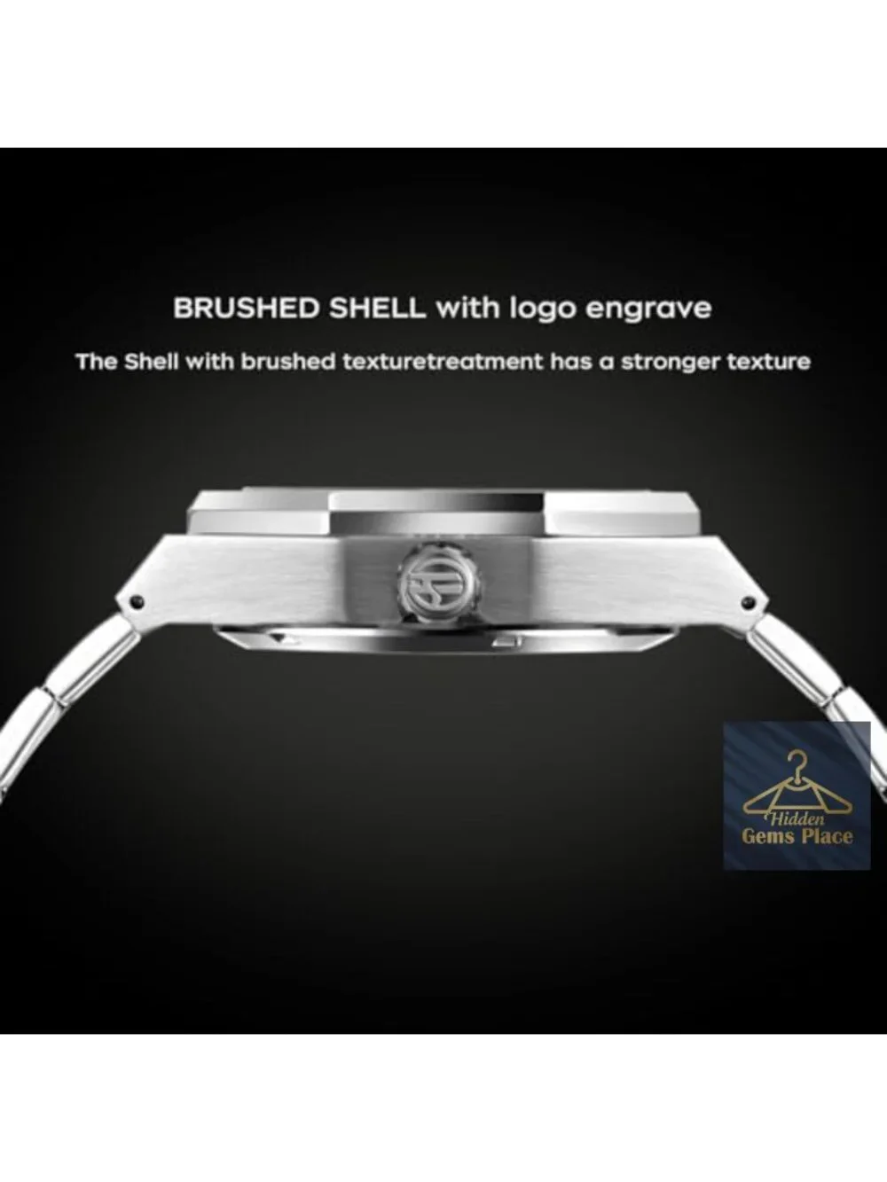 Men's Automatic Self-Wind Mechanical Watch Stainless Steel Skeleton Dial